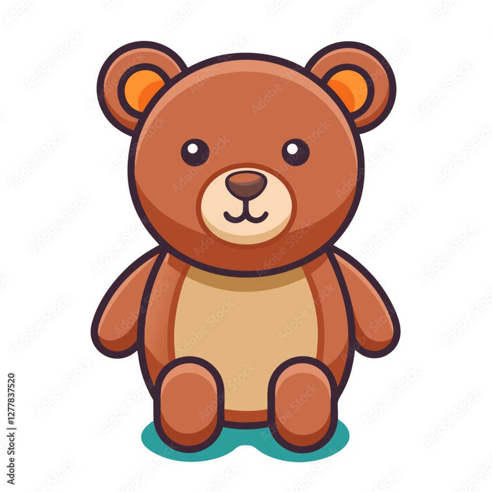 Sweet Brown Cartoon Bear with Smiling Face, A lovable brown cartoon bear with a bright smile, ideal for children's themes and playful, cozy illustrations.
Sweet Brown Cartoon Bear with Smiling Face, A lovable brown cartoon bear with a bright smile, ideal for children's themes and playful, cozy illustrations.