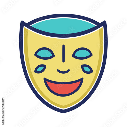 Comedy mask vector illustration design
