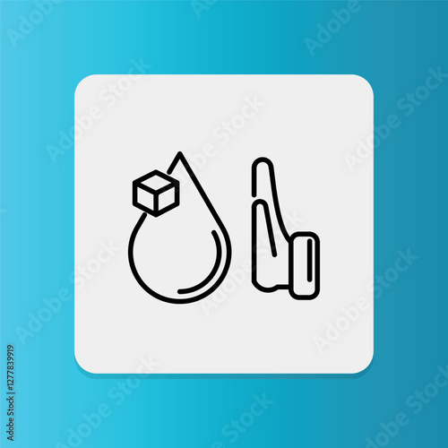 Insulin Resistance icon. Editable stroke. Vector illustration	

