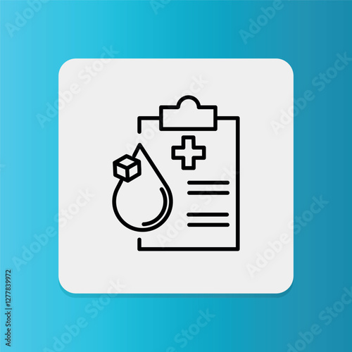 Diabetes icon. Editable stroke. Vector illustration	

