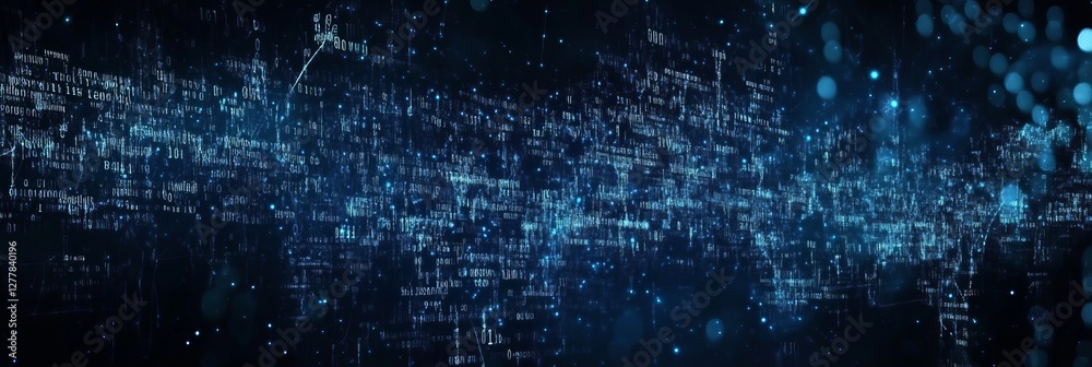 Digital Cyberspace and Data Network Connections with Binary Code, Cyber Security Background, Coding Background Digital Cyberspace and Data Network Connections with Binary Code, Cyber Security Background, Coding Background