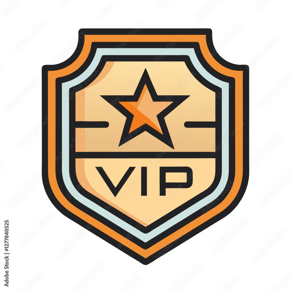 Minimalist VIP Badge Vector with Star Design, A sleek, minimalist VIP badge vector with a star symbol and bold Minimalist VIP Badge Vector with Star Design, A sleek, minimalist VIP badge vector with a star symbol and bold
