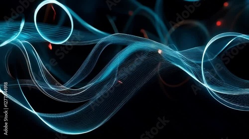 abstract blue smoke