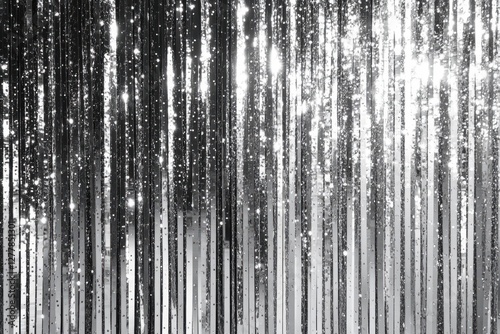 Elegant silver glitter backdrop for upscale events, luxurious decorations, fashion photography, and glamorous branding opportunities. Ideal for stunning, eye-catching visual creations