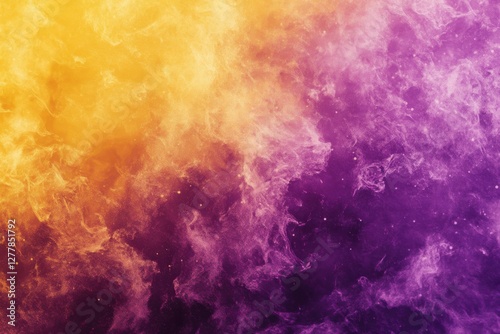 Vibrant yellow and purple dreamy gradient texture for synthwave lovers, showcasing soothing hues and captivating grainy patterns to enrich artistic designs and creative endeavors