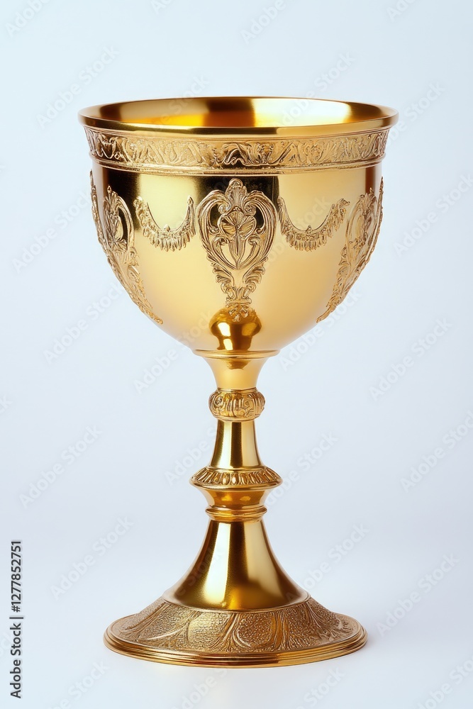 Ornate Gold Chalice Against White Background (2) Ornate Gold Chalice Against White Background (2)