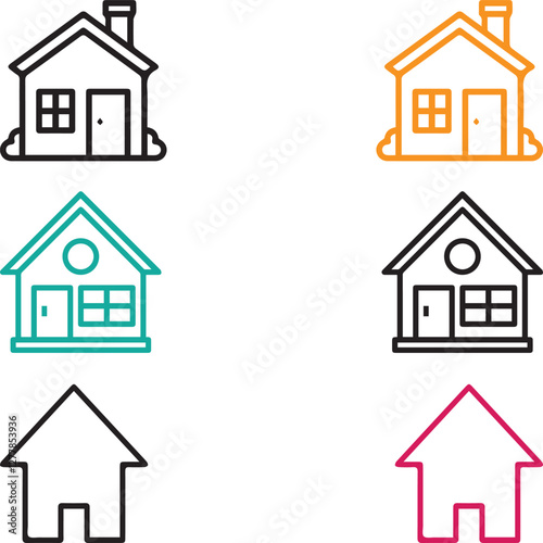 home icon with a colorful design