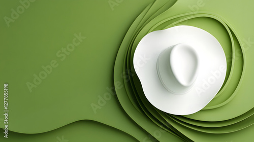 Green background top view with copy space 