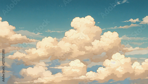 background illustration of clouds in the sky
