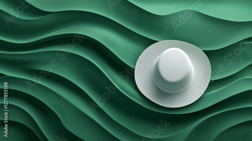 Green background top view with copy space 