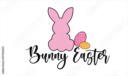 Bunny Easter Day T-Shirt Design 