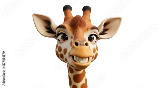 Cartoon giraffe smile