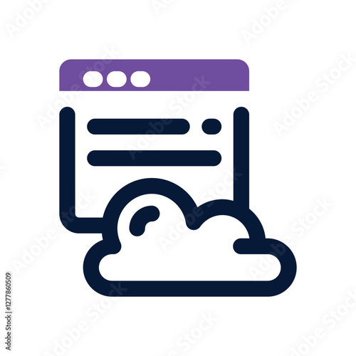 cloud server dual tone icon. Sleek and modern vector icon for websites, mobile apps, marketing materials, and corporate design. Fully scalable and ready to use.