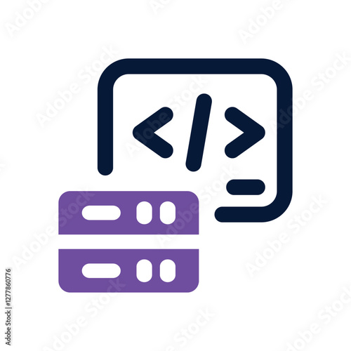 coding dual tone icon. Sleek and modern vector icon for websites, mobile apps, marketing materials, and corporate design. Fully scalable and ready to use.