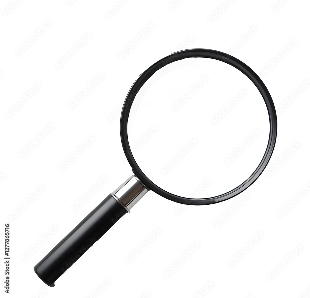 ia generated. magnifying glass isolated on white background ia generated. magnifying glass isolated on white background