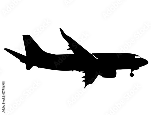 silhouette of a plane