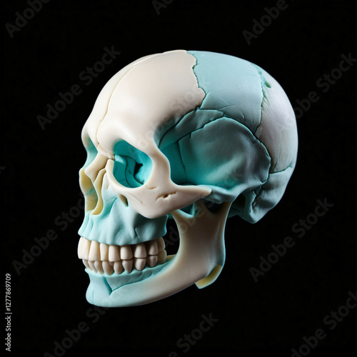 Figurine of skull. Isolated...