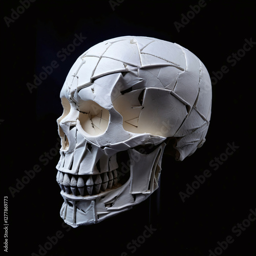 Skull made of papier mache....