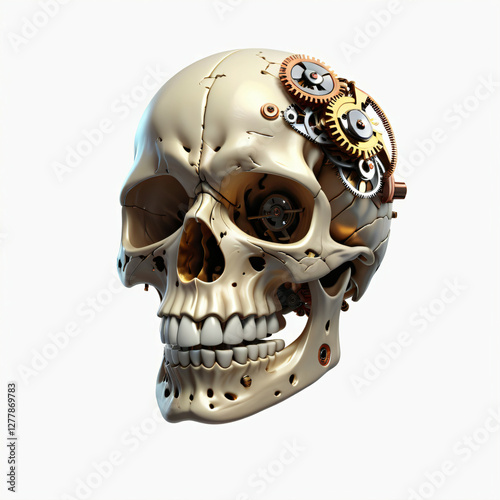 Human head Steampunk skull....