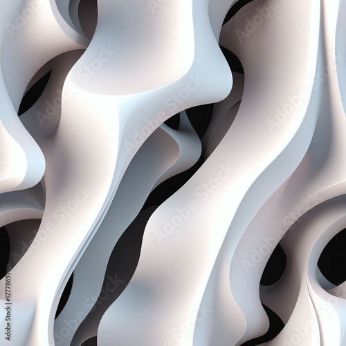 Abstract 3D wavy shapes, Se...