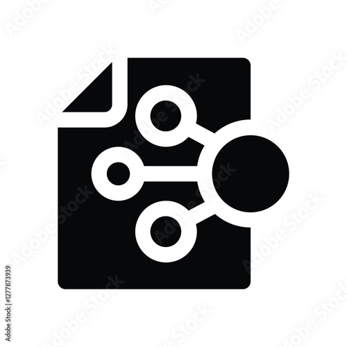 sharing file glyph icon. Strong and solid vector icon for websites, mobile interfaces, presentations, and visual branding. High quality and easy to edit.