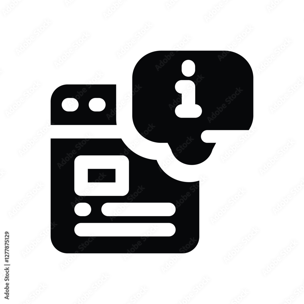 information glyph icon. Strong and solid vector icon for websites, mobile interfaces, presentations, and visual branding. High quality and easy to edit. information glyph icon. Strong and solid vector icon for websites, mobile interfaces, presentations, and visual branding. High quality and easy to edit.