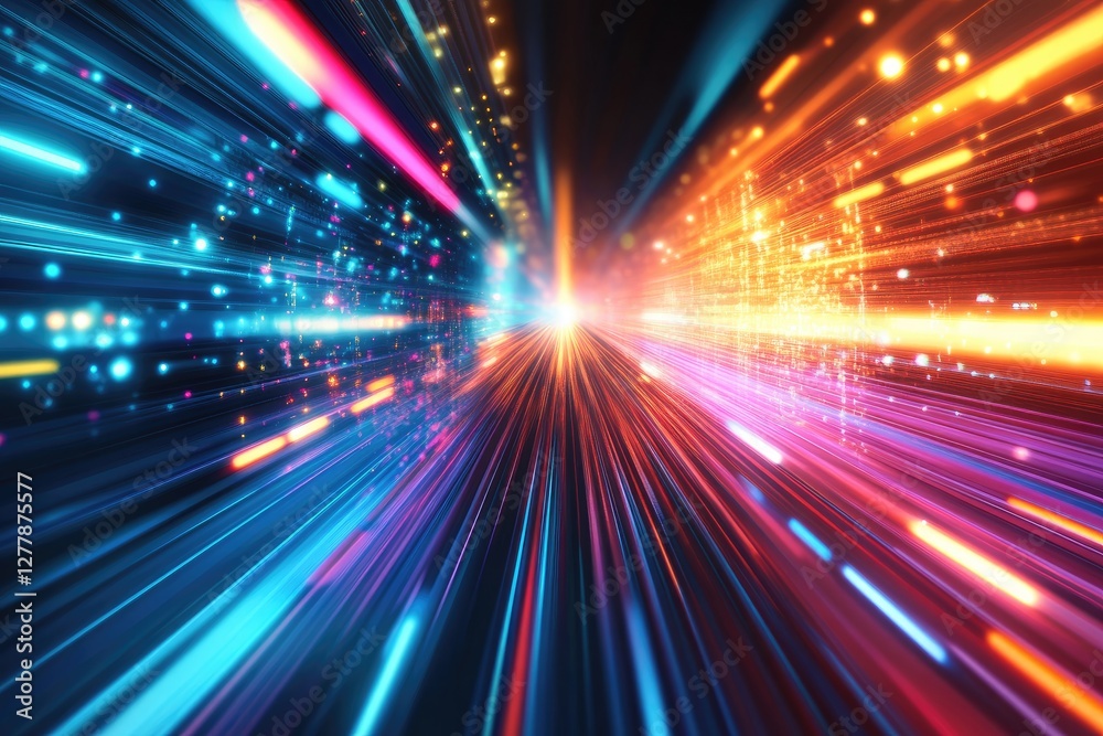 Futuristic highway, speed, light streaks, city, data flow, digital, technology, abstract, background, motion Futuristic highway, speed, light streaks, city, data flow, digital, technology, abstract, background, motion