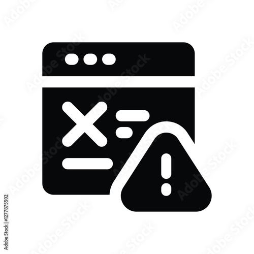 access denied glyph icon. Strong and solid vector icon for websites, mobile interfaces, presentations, and visual branding. High quality and easy to edit.