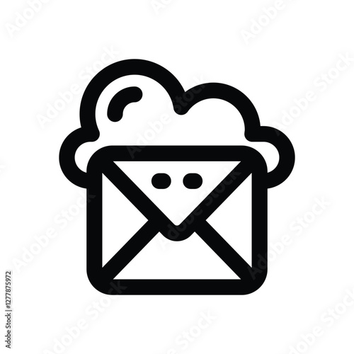 email line icon. Clean and minimalist vector icon for websites, mobile apps, presentations, and logos. Fully scalable and customizable for any project.