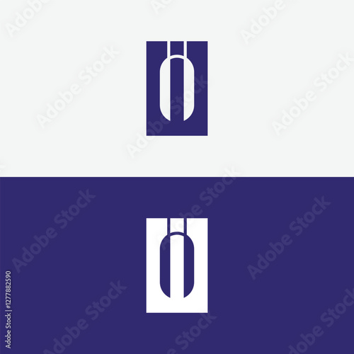 Alphabet Letters OI or IO Initial Logo Emblem Monogram
