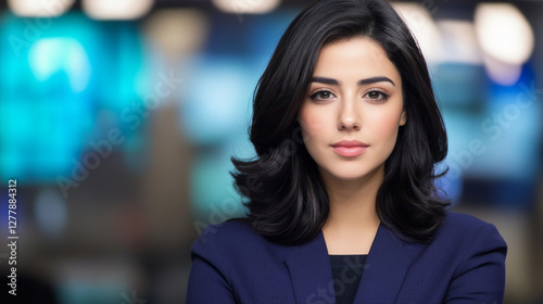 Wallpaper Mural Professional portrait of a confident woman in a business suit indoors, showing leadership and determination Torontodigital.ca