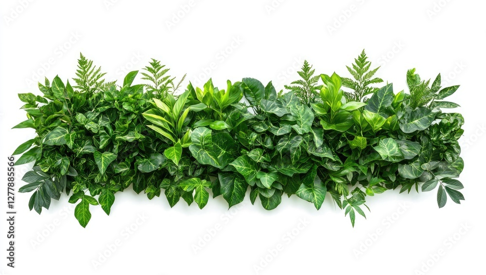 Fresh greenery wall art arrangement on white background Fresh greenery wall art arrangement on white background