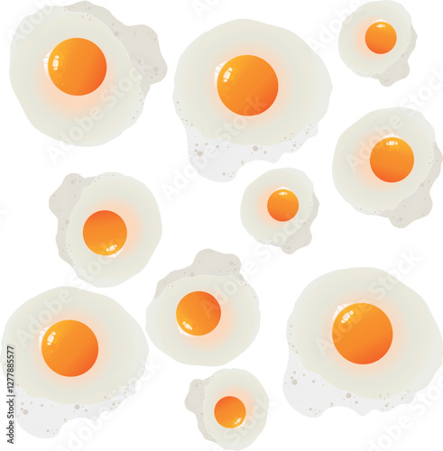 Background of delicious fried eggs