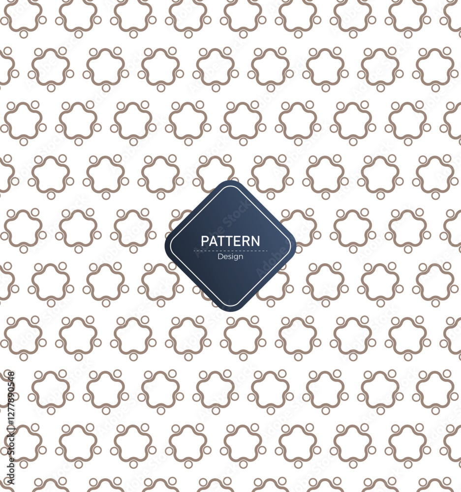 seamless flower pattern with bold striped circles. Stylish geometric texture seamless flower pattern with bold striped circles. Stylish geometric texture