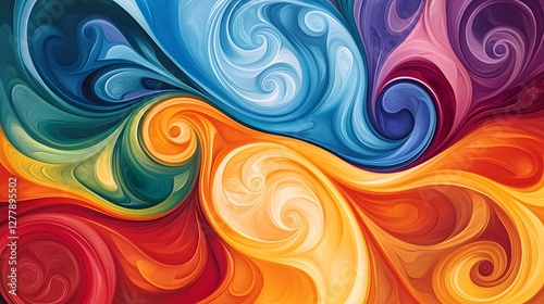 Abstract Swirls of Color: A Vibrant Symphony of Hues