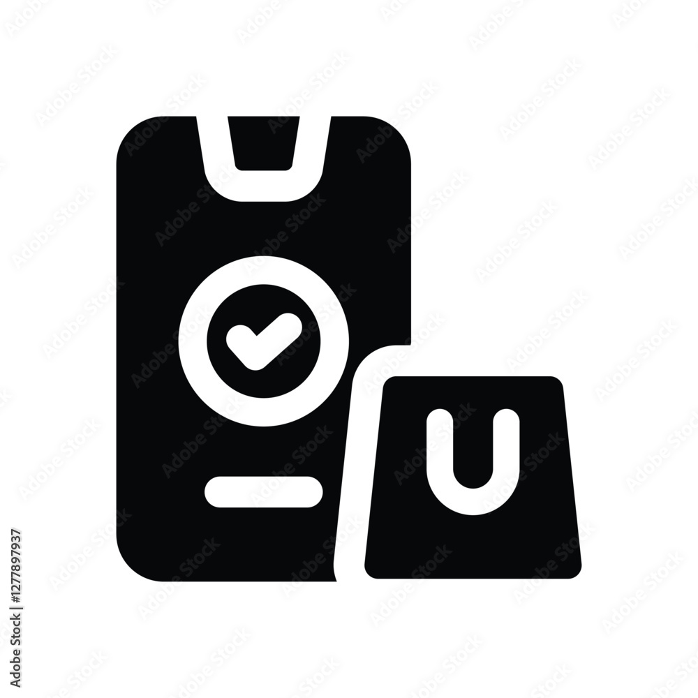 mobile shopping glyph icon. Strong and solid vector icon for websites, mobile interfaces, presentations, and visual branding. High quality and easy to edit. mobile shopping glyph icon. Strong and solid vector icon for websites, mobile interfaces, presentations, and visual branding. High quality and easy to edit.