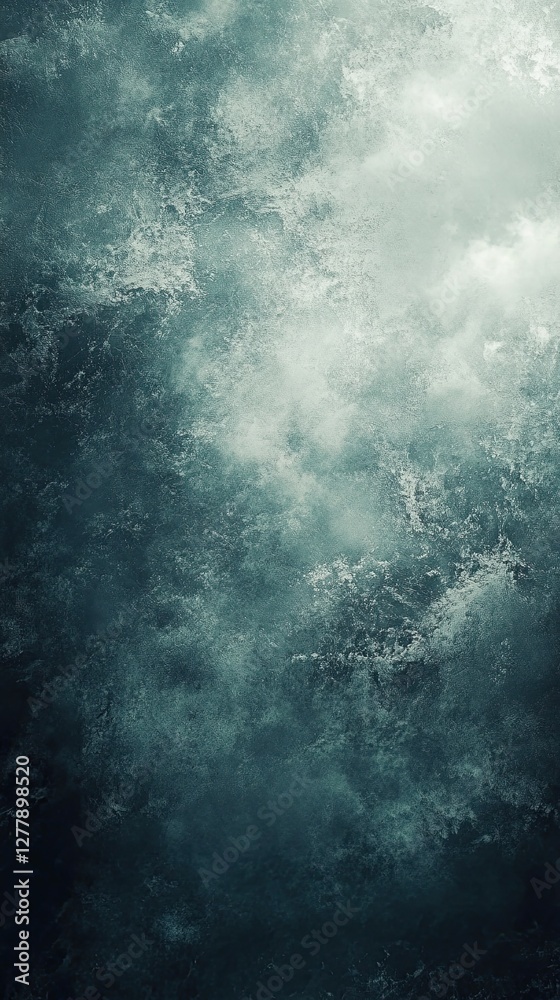 Obraz premium Stormy clouds over the sea with dark sky and misty water