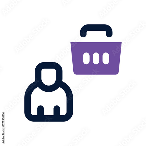 costumer dual tone icon. Sleek and modern vector icon for websites, mobile apps, marketing materials, and corporate design. Fully scalable and ready to use.
