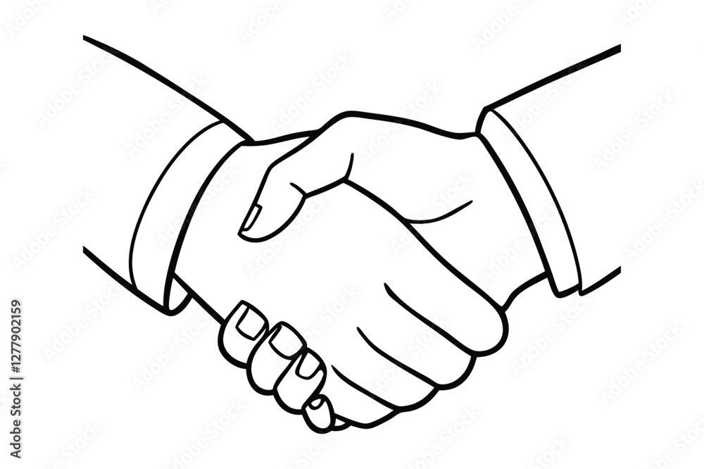 Business agreement handshake icon line art vector Drawing Illustration Business agreement handshake icon line art vector Drawing Illustration