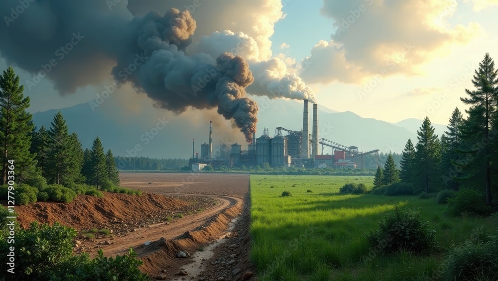 Industrial Emissions and Environmental Contrast A Study in Juxtaposition of Nature and Industry Industrial Emissions and Environmental Contrast A Study in Juxtaposition of Nature and Industry