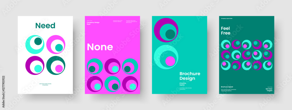 Fototapeta premium Isolated Flyer Layout. Abstract Poster Template. Creative Book Cover Design. Banner. Brochure. Report. Business Presentation. Background. Catalog. Leaflet. Newsletter. Advertising. Notebook