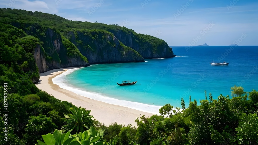 Fototapeta premium Secluded Tropical Beach Cove