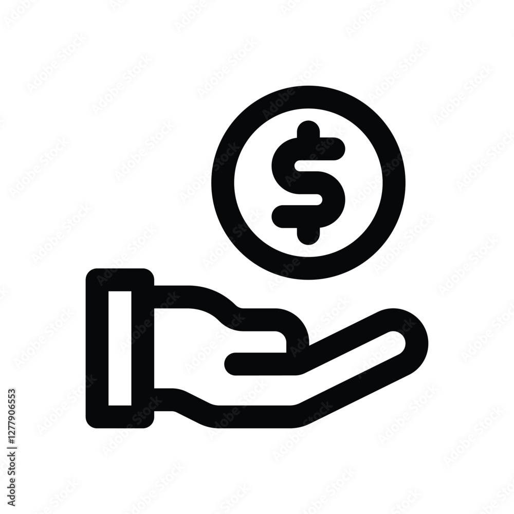 cash payment line icon. Clean and minimalist vector icon for websites, mobile apps, presentations, and logos. Fully scalable and customizable for any project. cash payment line icon. Clean and minimalist vector icon for websites, mobile apps, presentations, and logos. Fully scalable and customizable for any project.