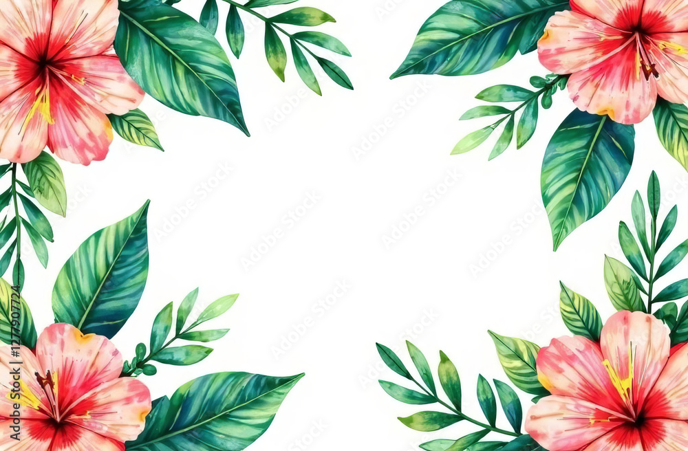 Botanical background pattern for the decoration, place for text in the center. Botanical background pattern for the decoration, place for text in the center.