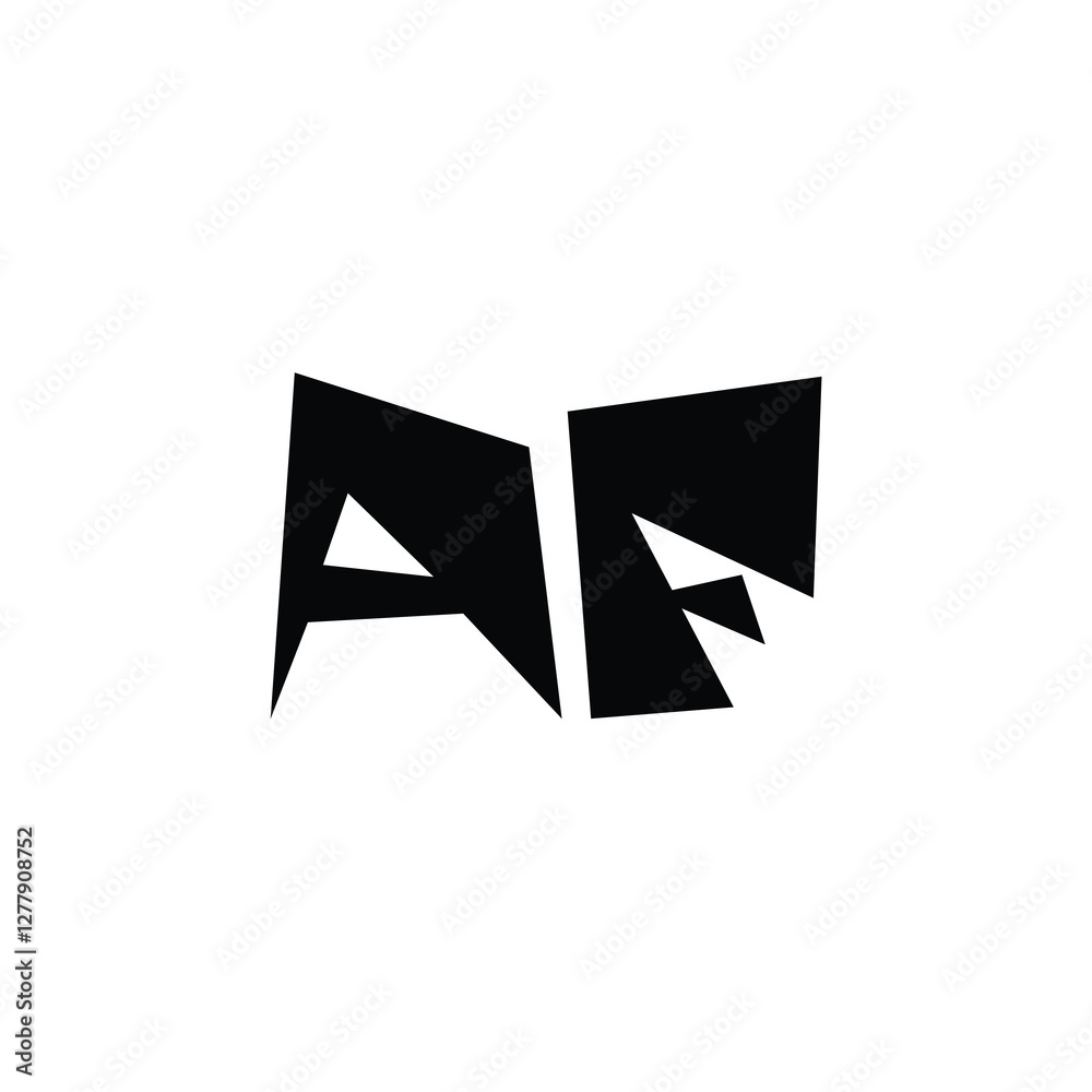 AF monogram logo design letter text name symbol monochrome logotype alphabet character simple logo
