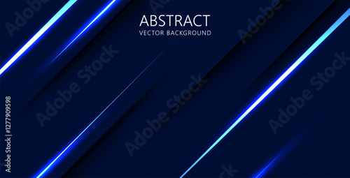 abstract dark blue with blue stripe light shadow decoration background. eps10 vector