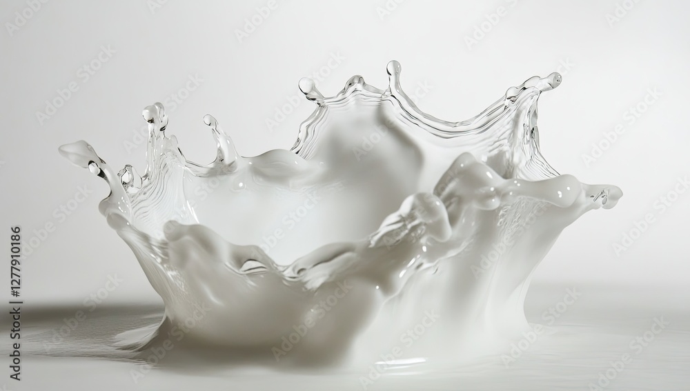 Milk Splash, Studio, White Background, Abstract Splash