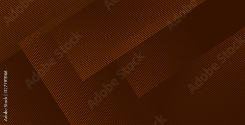 minimal abstract brown color wide banner with geometric stripe line art design, modern futuristic design background. eps10 vector