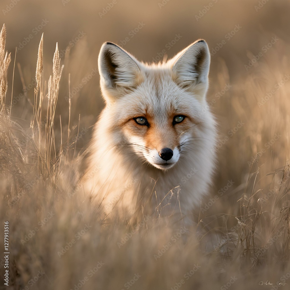 Fototapeta premium corsac fox in tall grass