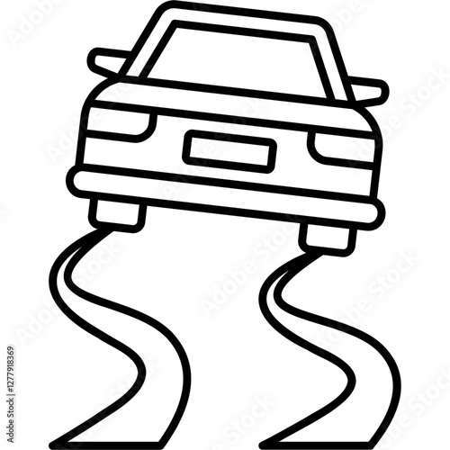Slippery Road Icon